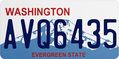 WA license plate AVQ6435