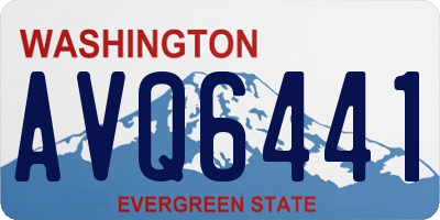 WA license plate AVQ6441