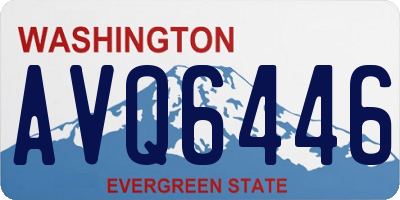 WA license plate AVQ6446