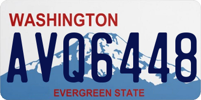 WA license plate AVQ6448