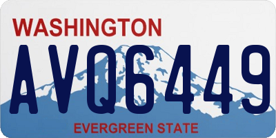 WA license plate AVQ6449