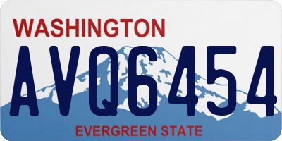 WA license plate AVQ6454