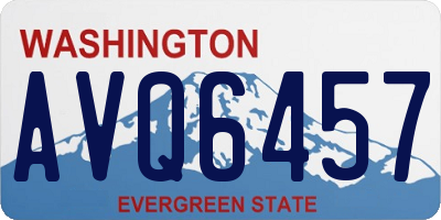 WA license plate AVQ6457