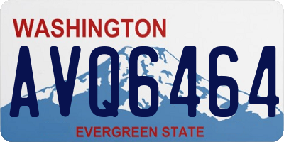 WA license plate AVQ6464