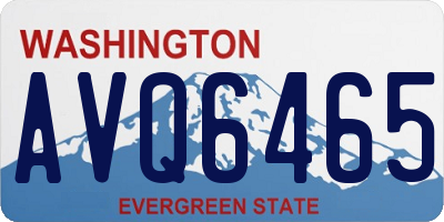 WA license plate AVQ6465
