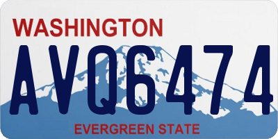 WA license plate AVQ6474