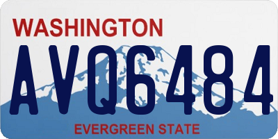 WA license plate AVQ6484
