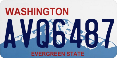 WA license plate AVQ6487