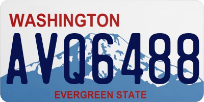 WA license plate AVQ6488