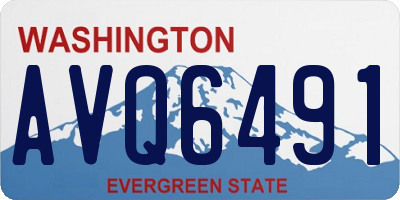 WA license plate AVQ6491