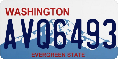 WA license plate AVQ6493