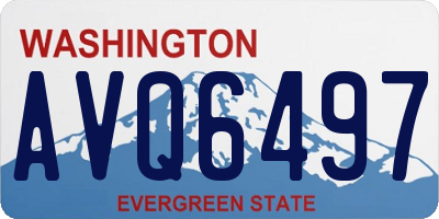 WA license plate AVQ6497