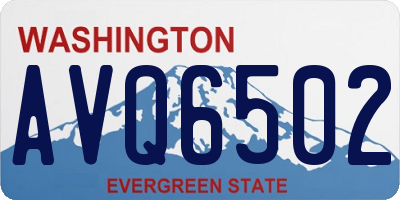 WA license plate AVQ6502