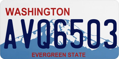WA license plate AVQ6503