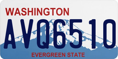 WA license plate AVQ6510