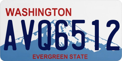WA license plate AVQ6512