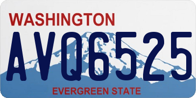 WA license plate AVQ6525