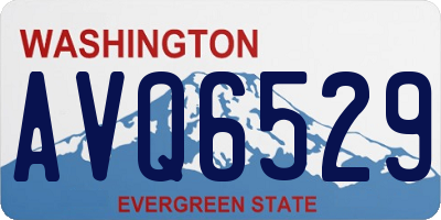 WA license plate AVQ6529