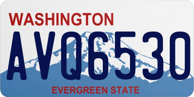 WA license plate AVQ6530