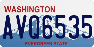 WA license plate AVQ6535