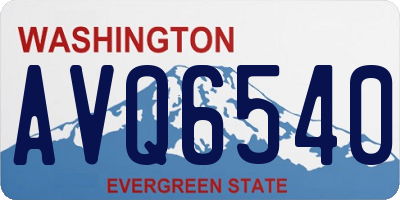 WA license plate AVQ6540