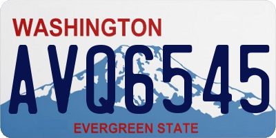 WA license plate AVQ6545