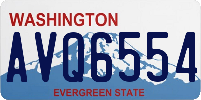 WA license plate AVQ6554