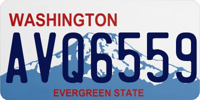 WA license plate AVQ6559