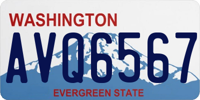 WA license plate AVQ6567