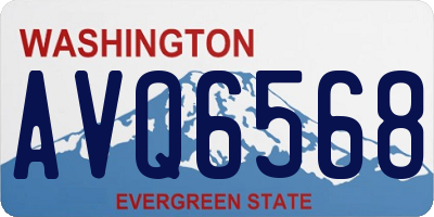 WA license plate AVQ6568