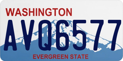 WA license plate AVQ6577