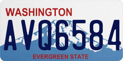 WA license plate AVQ6584