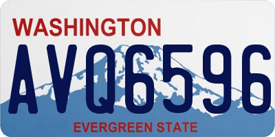 WA license plate AVQ6596