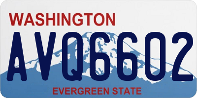 WA license plate AVQ6602