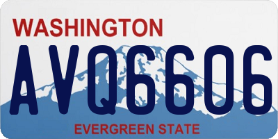WA license plate AVQ6606