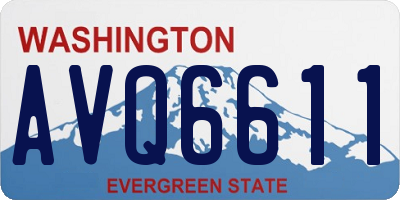 WA license plate AVQ6611