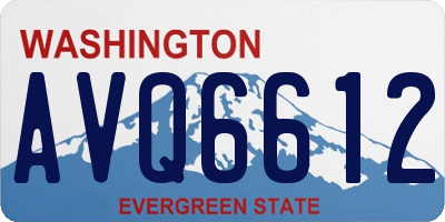 WA license plate AVQ6612