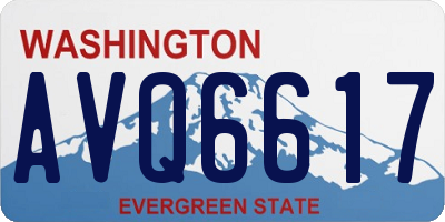 WA license plate AVQ6617