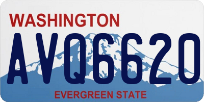 WA license plate AVQ6620