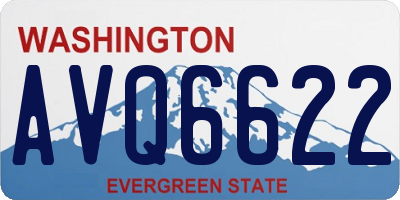 WA license plate AVQ6622
