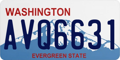 WA license plate AVQ6631