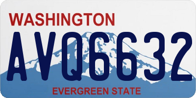 WA license plate AVQ6632
