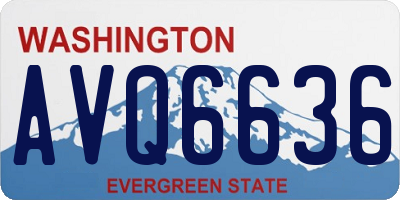 WA license plate AVQ6636