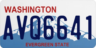 WA license plate AVQ6641