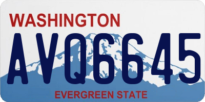 WA license plate AVQ6645