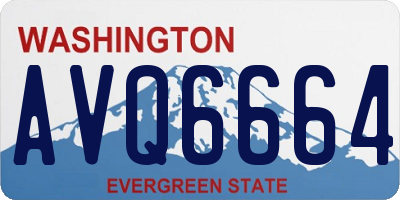WA license plate AVQ6664