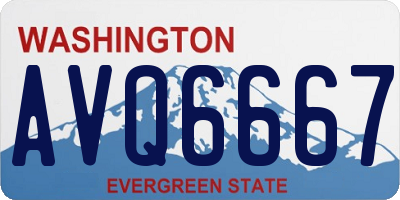 WA license plate AVQ6667