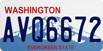 WA license plate AVQ6672