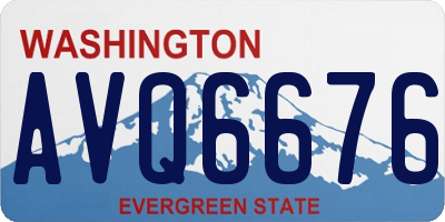 WA license plate AVQ6676