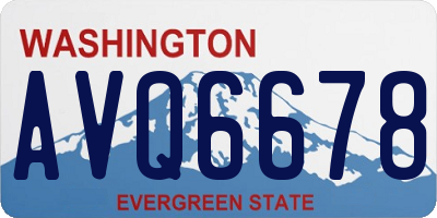 WA license plate AVQ6678